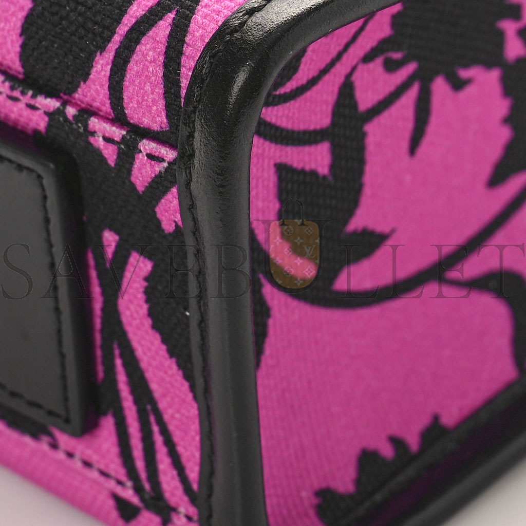 VERSACE CALFSKIN COTTON FLORAL PRINTED LA MEDUSA MINI BOOK TOTE BLACK WATER LILY (19*17*9cm) VERSACE CALFSKIN COTTON FLORAL PRINTED LA MEDUSA MINI BOOK TOTE BLACK WATER LILY (19*17*9cm)