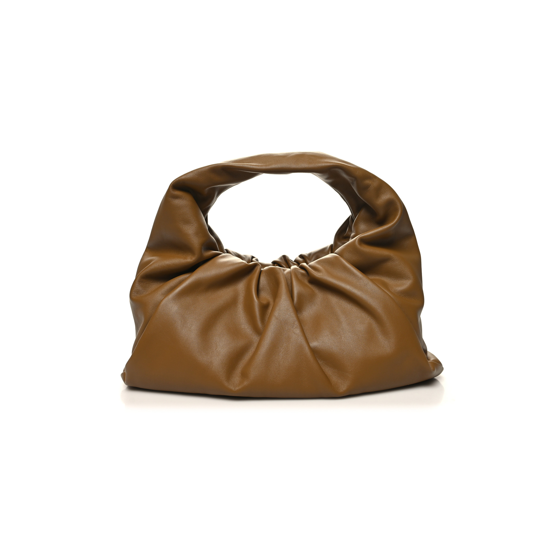 BOTTEGA VENETA SMOOTH BUTTER CALFSKIN SMALL THE SHOULDER POUCH MOUTARDE (40*29*8cm)