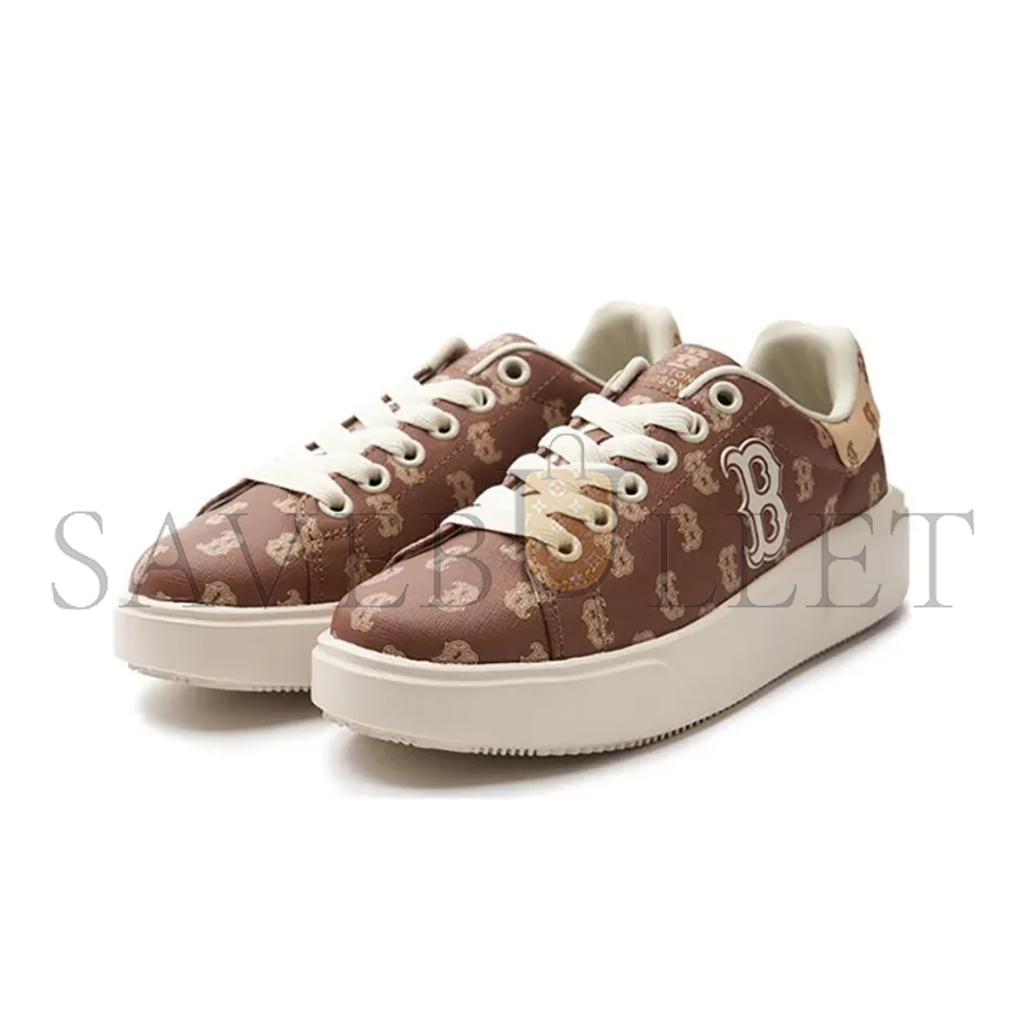 MLB CHUNKY CLASSIC SKATEBOARD SHOES UNISEX LOW-TOP BROWN WHITE 3ASXCCM3N