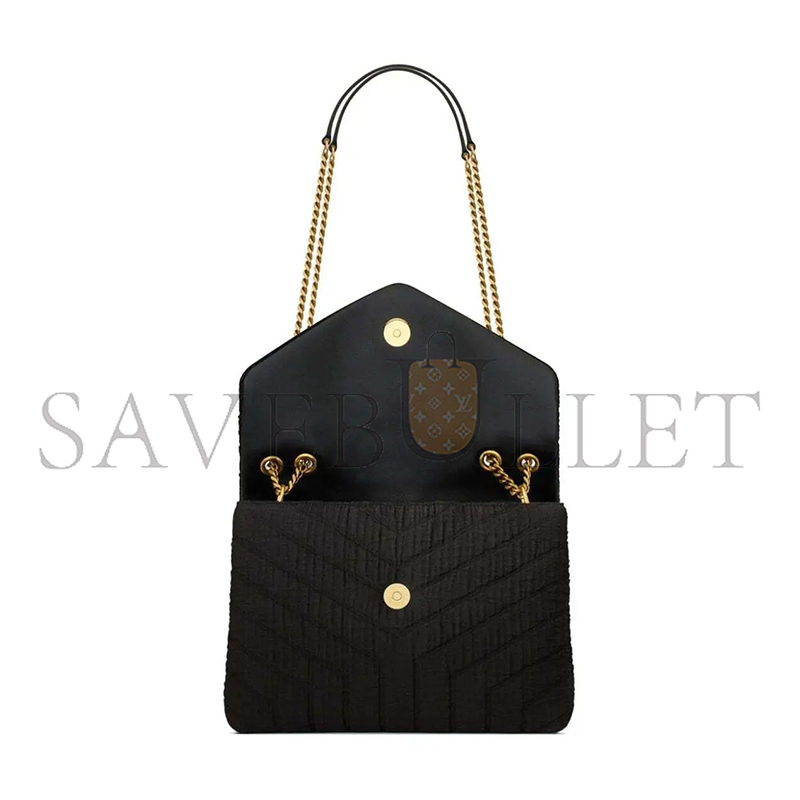 YSL LOULOU SMALL IN QUILTED COTTON 494699FABQ91000 (23*17*9cm)