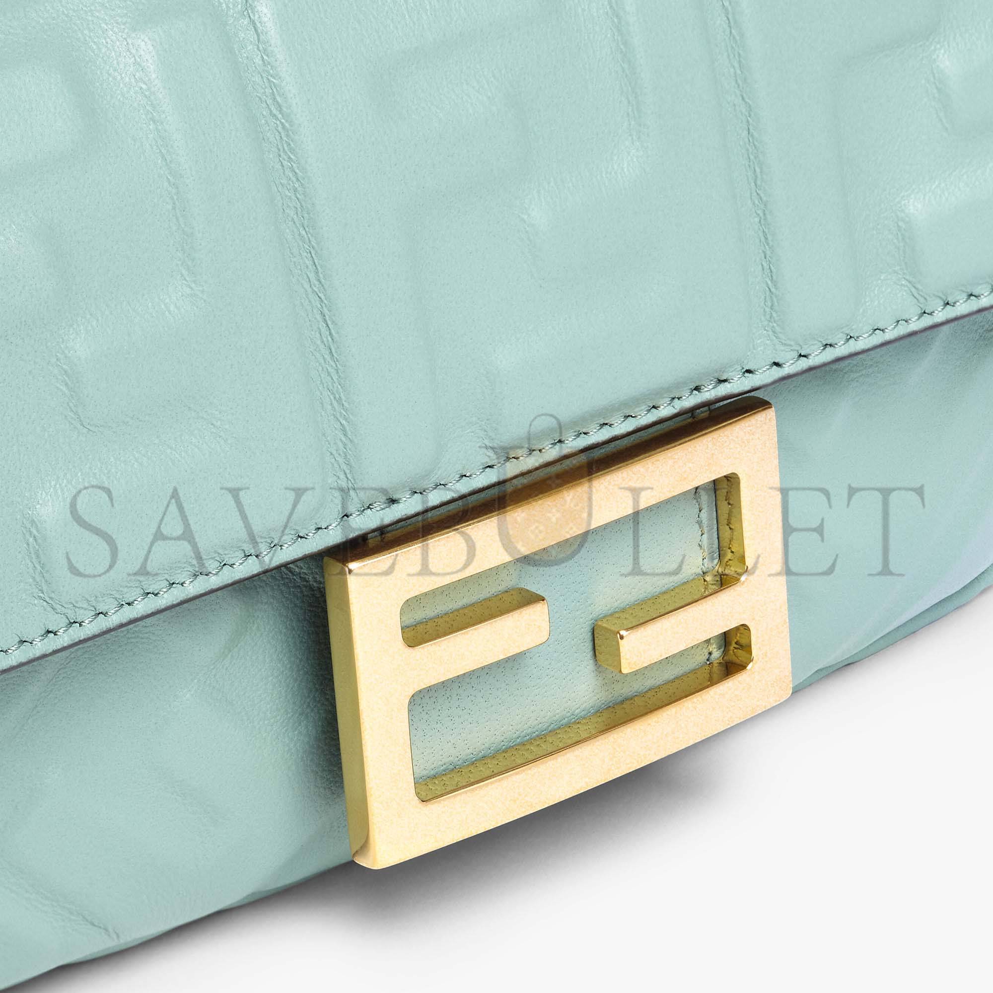 FENDI BAGUETTE MINI - MINT GREEN NAPPA LEATHER BAG 8BS017A72VF1IV6 (19*11.5*4cm)