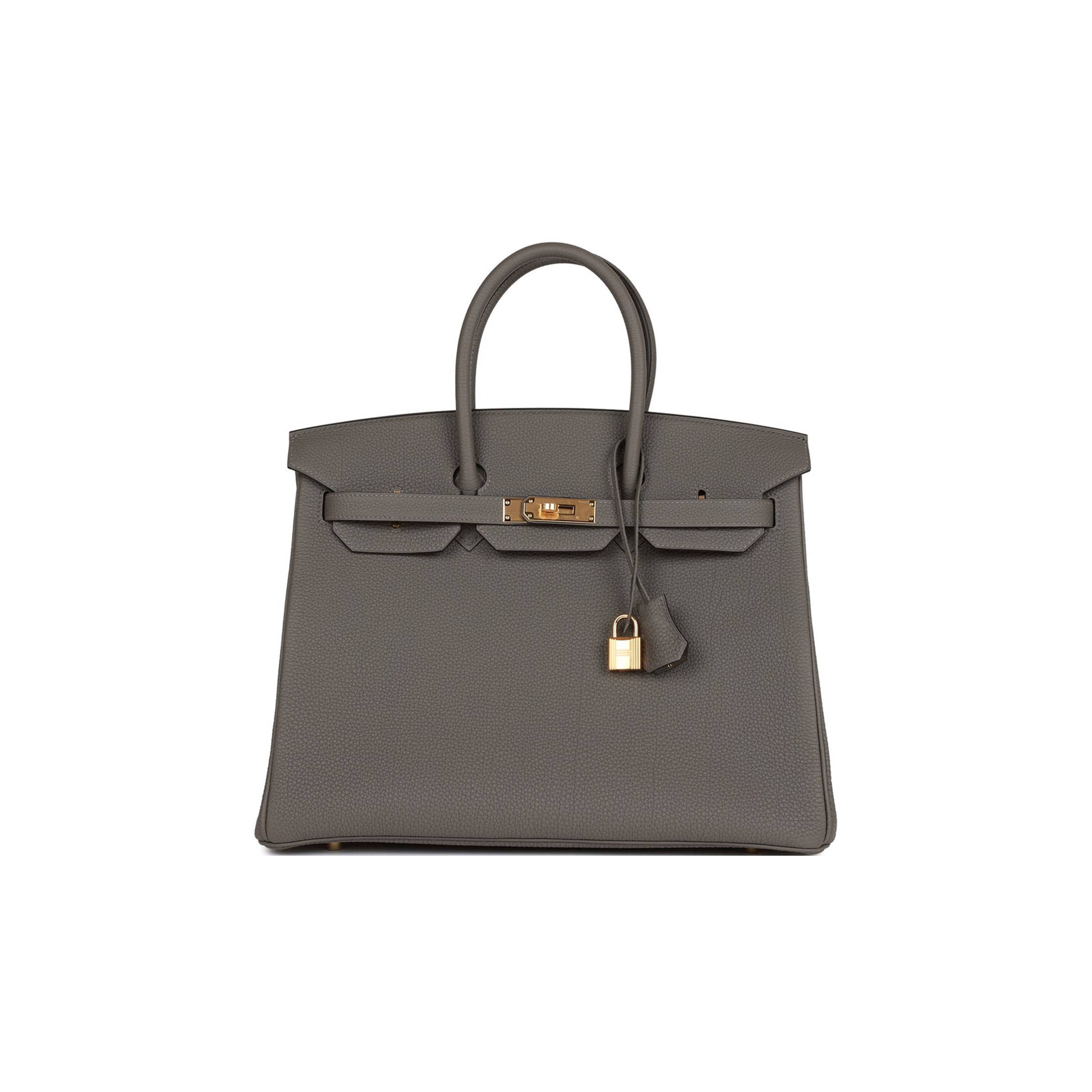 HERMES BIRKIN 35 GRIS MEYER TOGO GOLD HARDWARE 39880414560350 (35cm)