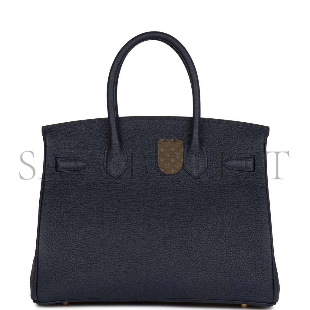 HERMES BIRKIN 30 BLEU NUIT TOGO GOLD HARDWARE (30cm)