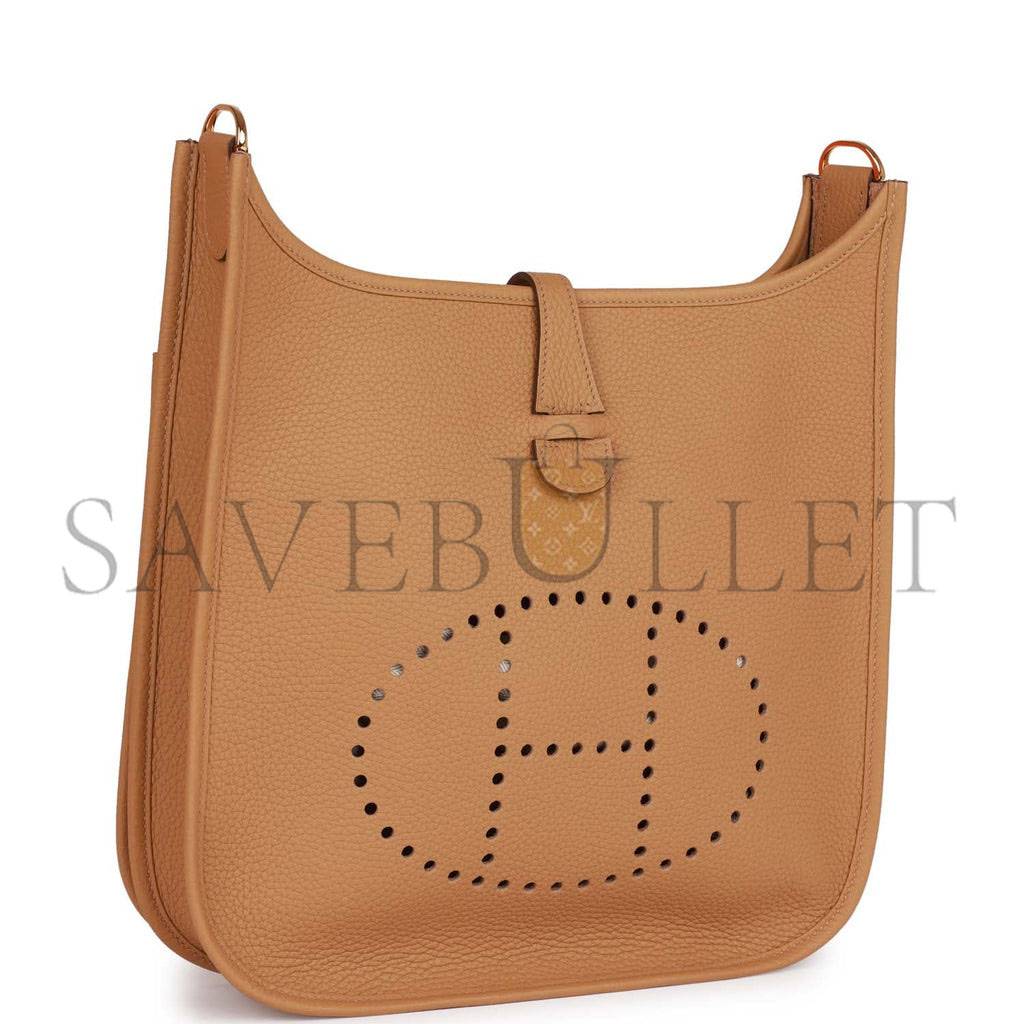 HERMES EVELYNE III PM BISCUIT CLEMENCE GOLD HARDWARE (29*30*7cm)