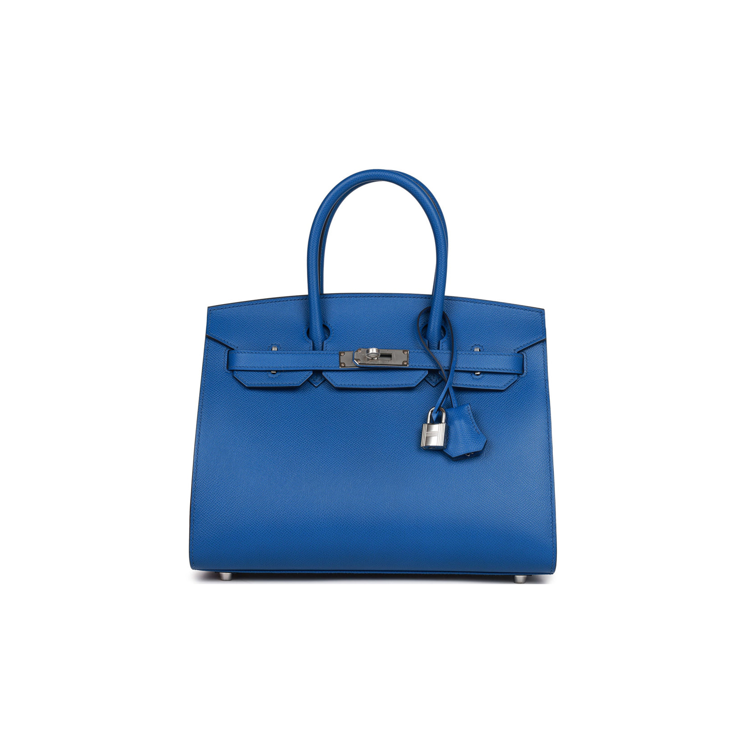 HERMES BIRKIN SELLIER 30 BLEU FRANCE EPSOM PALLADIUM HARDWARE 39822089420894 (30cm)