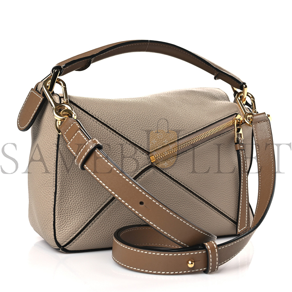 LOEWE GRAINED CALFSKIN SMALL PUZZLE BAG SAND MINK (24*16.5*10.5cm)