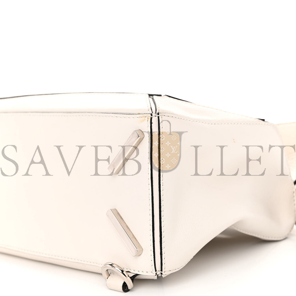 LOEWE GRAINED CALFSKIN SMALL PUZZLE BAG WHITE (24*16.5*10.5cm)