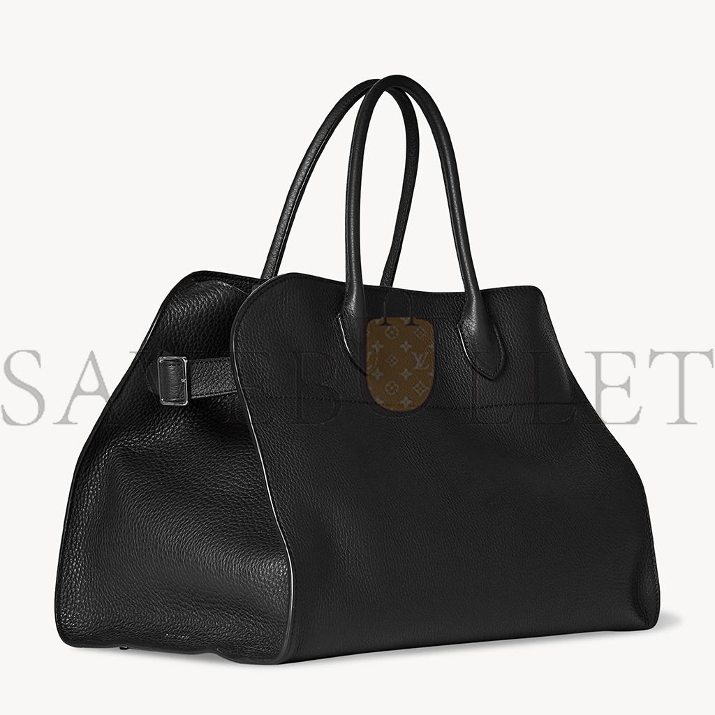 THE ROW SOFT MARGAUX 17 BAG IN LEATHER BLACK W1254L133BLPL (43*30*25cm)