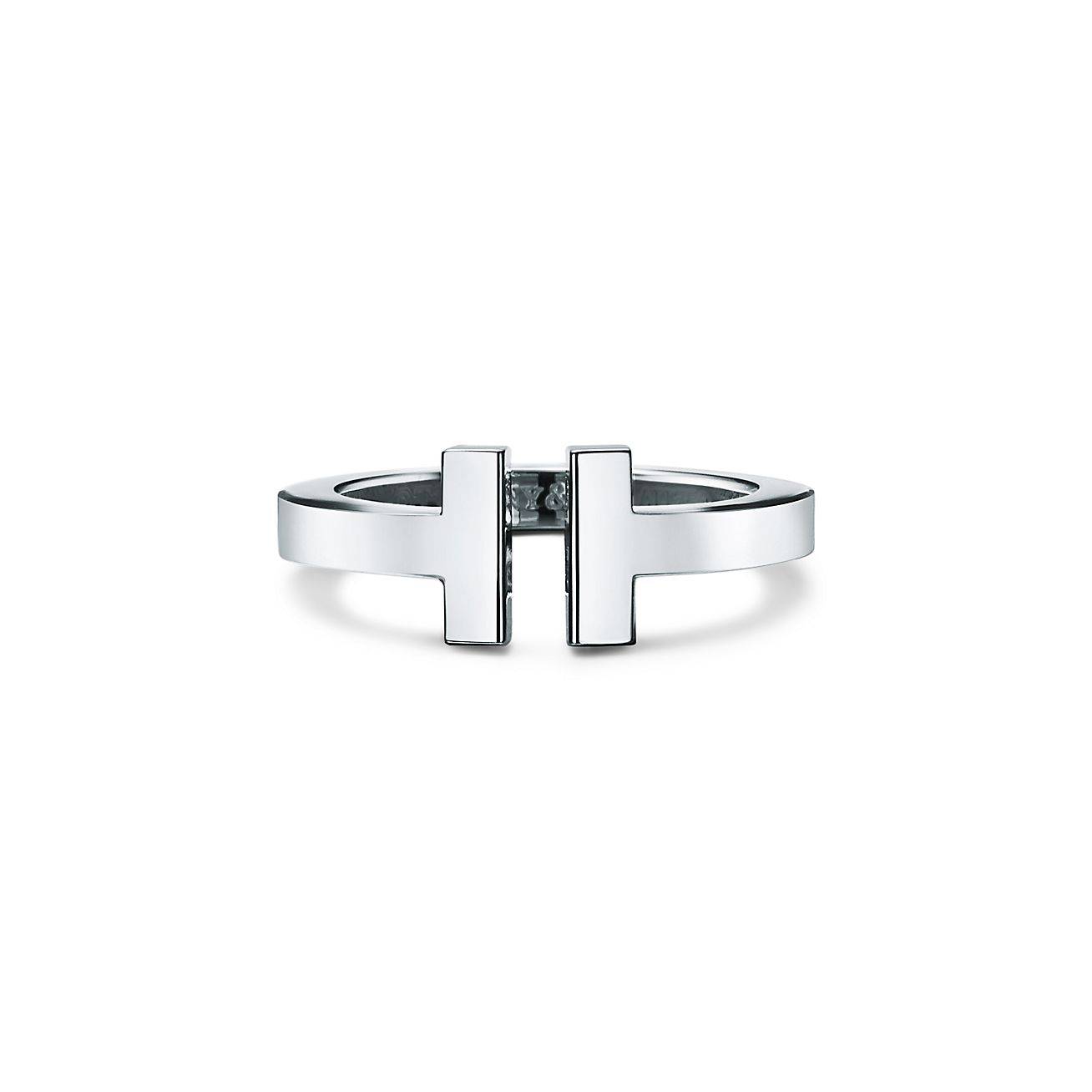 TIFFANY T SQUARE RING IN SILVER