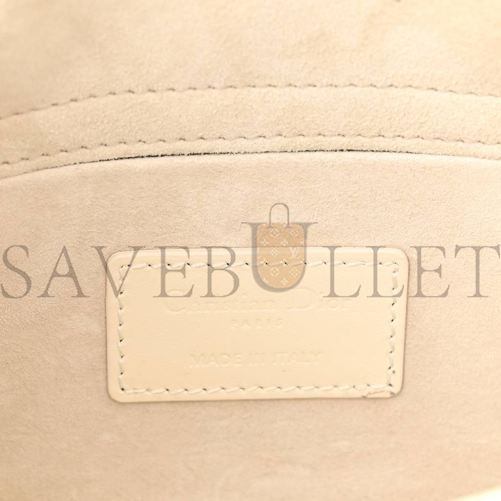 DIOR LAMBSKIN CANNAGE MEDIUM LADY D-JOY LATTE (26*14*5.7cm)