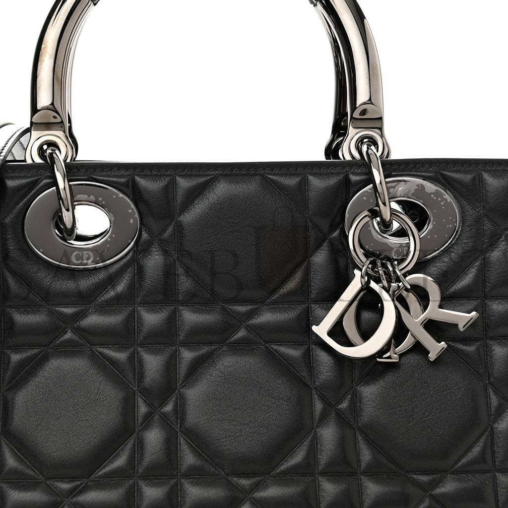 DIOR LAMBSKIN CANNAGE THE LADY 95.22 BLACK (30*18*12.1cm)